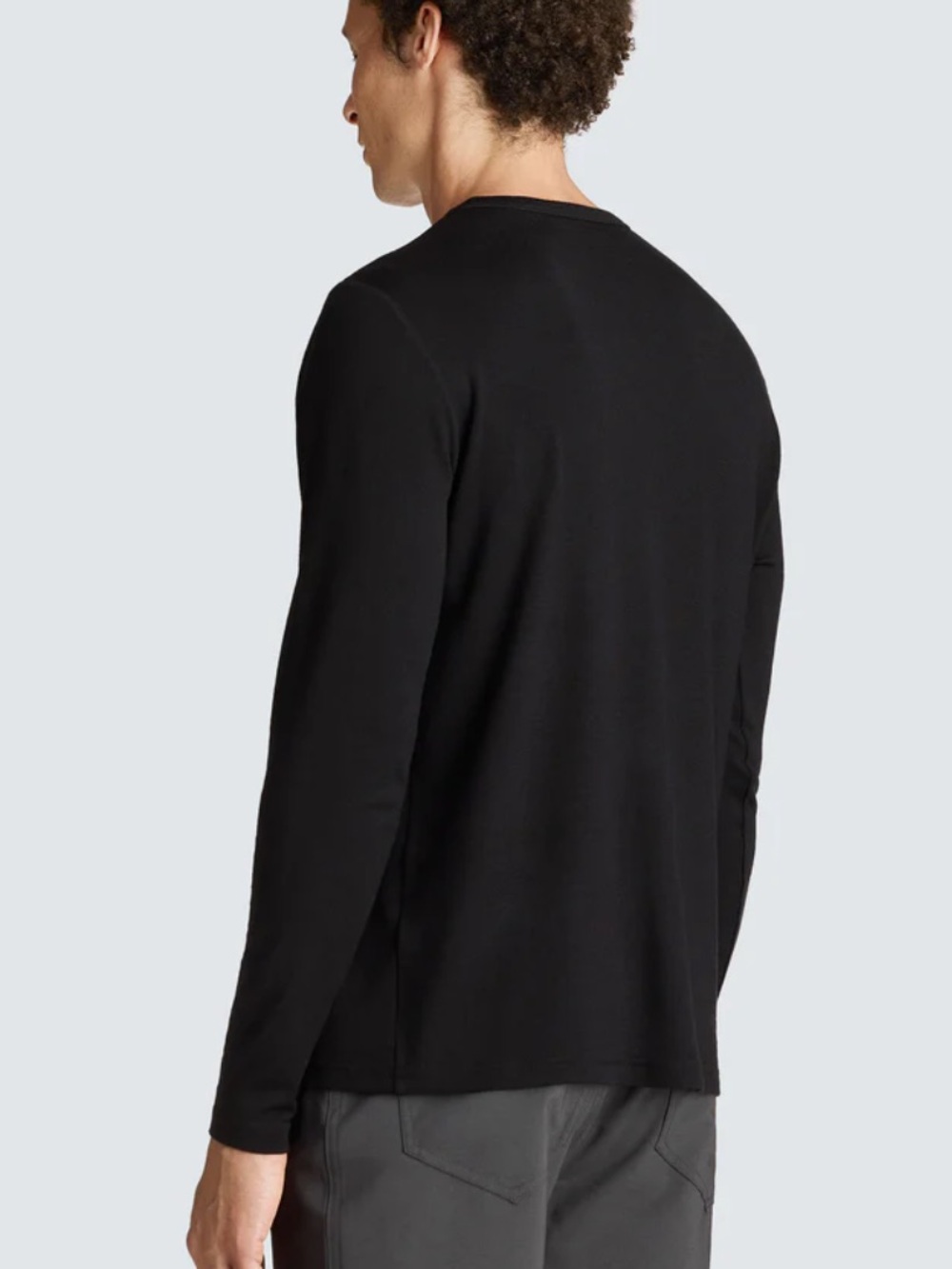 Unbound Merino - Men's Long Sleeve Merino Crew Shirt. Size XL. Black - Picture 4 of 11